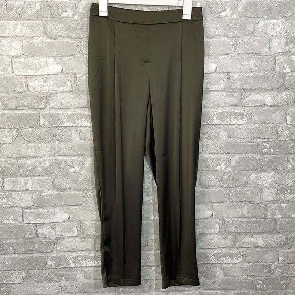 Rachel Zoe Brown Satin Pull On Pants - Picture 1 of 5